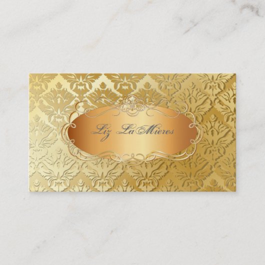 PixDezinesヴィンテージsabine damask 名刺 (正面)