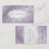 PixDezinesヴィンテージsabine damask 名刺 (正面/裏面)