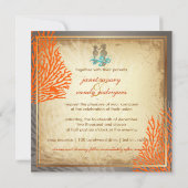 PixDezinesヴィンテージSeahors+coral 招待状 (裏面)