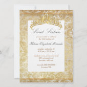 PixDezinesヴィンテージsweet 16/princes/damask 招待状 (裏面)