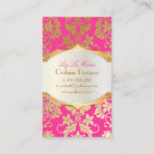 PixDezinesヴィンテージtanza damask/フェイク金ゴールド+pearl 名刺 (裏面)