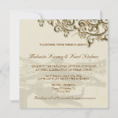 PixDezinesヴィンテージVenezia、Rialto Bridge/Swarls 招待状 (裏面)