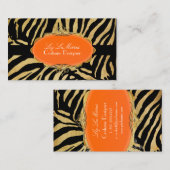 PixDezinesヴィンテージzebra 名刺 (正面/裏面)