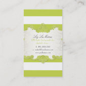 PixDezines上品な調整可ストライプ能な+カラー 名刺 (裏面)