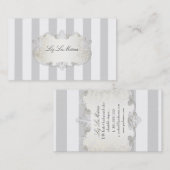 PixDezines上品な調整可ストライプ能な+カラー 名刺 (正面/裏面)