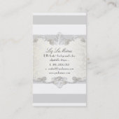 PixDezines上品な調整可ストライプ能な+カラー 名刺 (裏面)