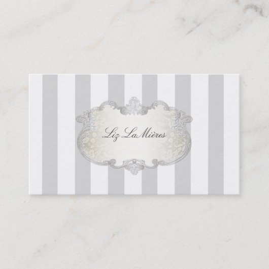 PixDezines上品な調整可ストライプ能な+カラー 名刺 (正面)