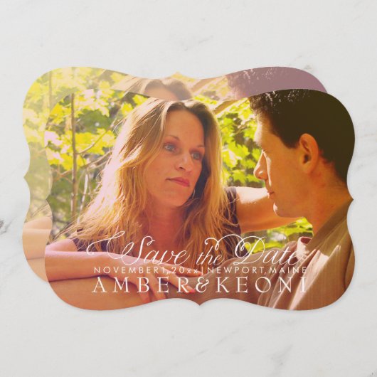 PixDezines写真の日付/救日が差すことオーバーレイ セーブザデート (正面/裏面)