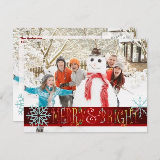 PixDezines写真テンプレートの祝日カード シーズンポストカード (正面/裏面)