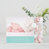 PixDezines写真テンプレート誕生のお知らせ 案内状 (スタンド正面)