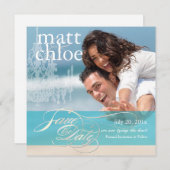 PixDezines写真日付、DIY救カスタム色 セーブザデート (正面/裏面)