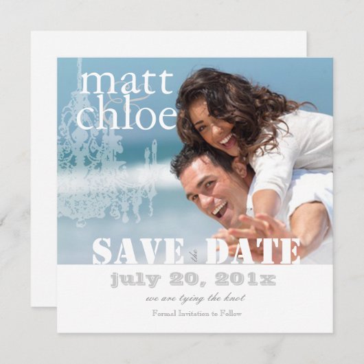 PixDezines写真日付、DIY救カスタム色 セーブザデート (正面/裏面)