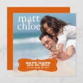 PixDezines写真日付、DIY救カスタム色 セーブザデート (正面/裏面)