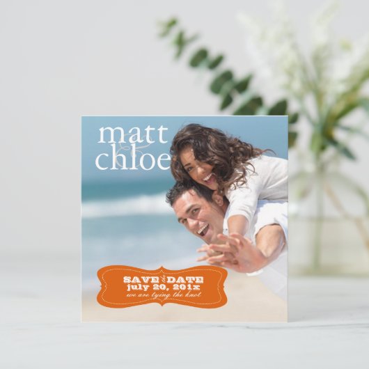 PixDezines写真日付、DIY救カスタム色 セーブザデート (スタンド正面)