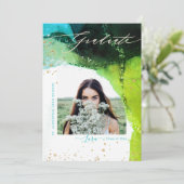 PixDezines卒業アルコールインクモダン抽象芸術 案内状 (スタンド正面)