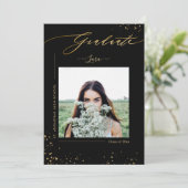 PixDezines卒業ミニマリストLuxeスクリプト 案内状 (スタンド正面)