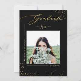 PixDezines卒業ミニマリストLuxeスクリプト 案内状