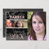 PixDezines卒業写真/キャップ+ガウン 招待状 (正面/裏面)