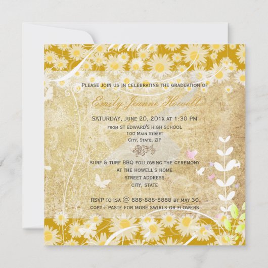 PixDezines卒業写真|花の力 招待状 (裏面)