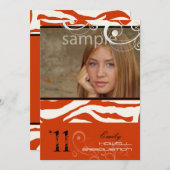 PixDezines卒業版、ゼブラ印刷 招待状 (正面/裏面)