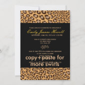 PixDezines卒業版、Leopard Print 招待状 (裏面)