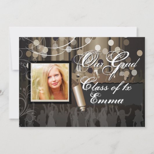 PixDezines卒業/ダンスホール/シガー 招待状 (正面)