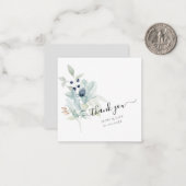 PixDezines埃っぽいブルーウォーターカラーコットンバッド ノートカード (正面/裏面インサイチュ)