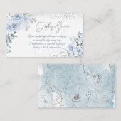 PixDezines埃っぽいブルーバラディスプレイシャワー エンクロージャーカード (正面/裏面)