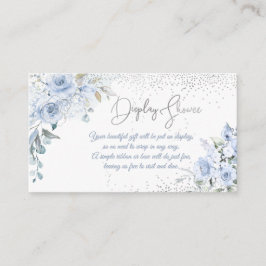 PixDezines埃っぽいブルーバラディスプレイシャワー エンクロージャーカード