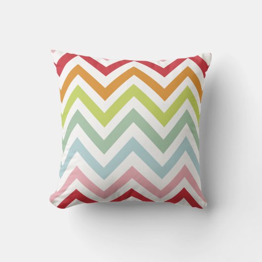 PixDezines夏のシェブロンパターン クッション (正面)