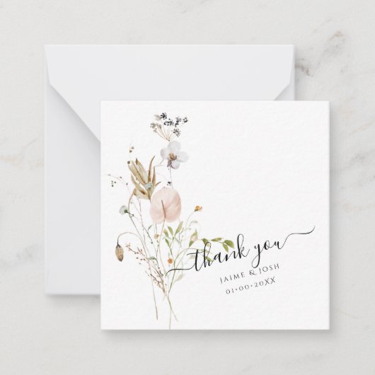 PixDezines夏の終わりワイルドフラワーノートカード ノートカード (正面)