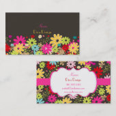 PixDezines夏の開花/日経背景色 名刺 (正面/裏面)