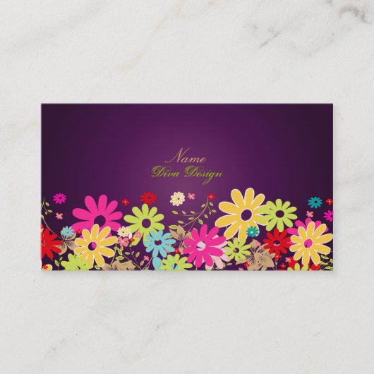 PixDezines夏の開花、BusinessCard 名刺 (正面)