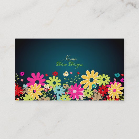PixDezines夏の開花、BusinessCard 名刺 (正面)
