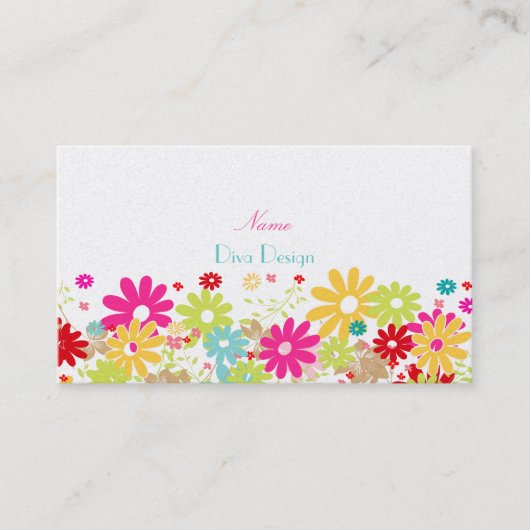 PixDezines夏の開花、BusinessCard 名刺 (正面)