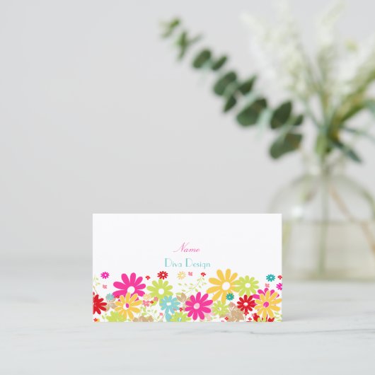 PixDezines夏開花、BusinessCard 名刺 (スタンド正面)