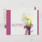 PixDezines大型RSVP/CALLA LILIESブーケ 出欠カード (正面/裏面)