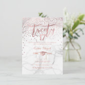 PixDezines大理石フェイクバラ金ゴールド2017卒業 招待状 (スタンド正面)