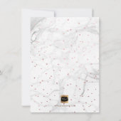 PixDezines大理石フェイクバラ金ゴールド2017卒業 招待状 (裏面)