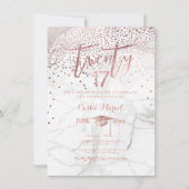 PixDezines大理石フェイクバラ金ゴールド2017卒業 招待状 (正面)