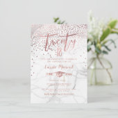 PixDezines大理石フェイクバラ金ゴールド2018卒業 招待状 (スタンド正面)