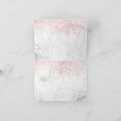 PixDezines大理石フェイクバラ金ゴールド/予約テーブル カード (内部)