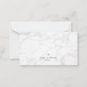 PixDezines大理石フェイク金ゴールドクラシックありがとう ノートカード (裏面)