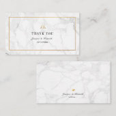 PixDezines大理石フェイク金ゴールドクラシックありがとう ノートカード (正面/裏面)