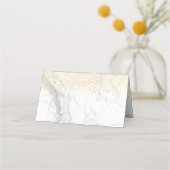 PixDezines大理石フェイク金ゴールド紙吹雪 プレイスカード (裏面)