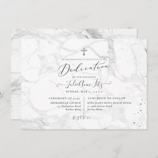 PixDezines大理石献身 招待状 (正面/裏面)