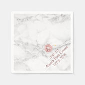 PixDezines大理石+ハニカム、RoseGoldフェイク(ユダヤ教の)バル・ミツバー スタンダードカクテルナプキン (正面)