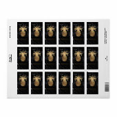 PixDezines大理石+ハワイアンパイナップルフェイク金ゴールド ラベル (フルシート)