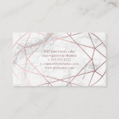 PixDezines大理石+バラ金ゴールドオーバルGemカット 名刺 (裏面)