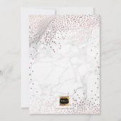 PixDezines大理石+バラ金ゴールドドッフェイクト/バプティスマ 招待状 (裏面)